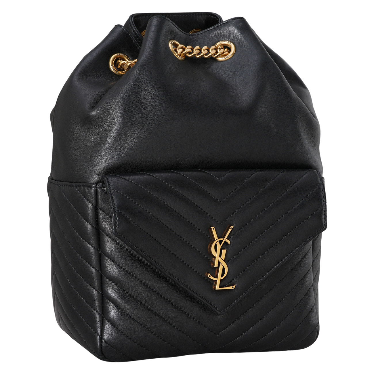YVES SAINT LAURENT(USED)생로랑 672609 조 드로스트링 쉐브론 백팩